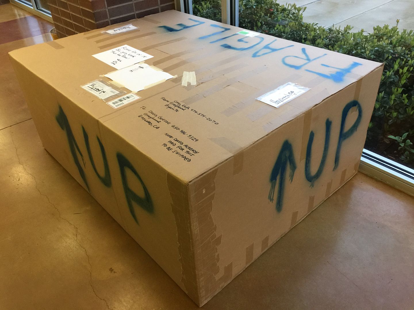 Tutorial Shipping a Sport hood on Greyhound from Texas to California